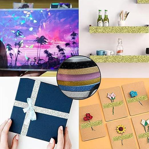 Cinta Washi Brillante Autoadhesiva 10mm x 50m Fxionicon Púrpura