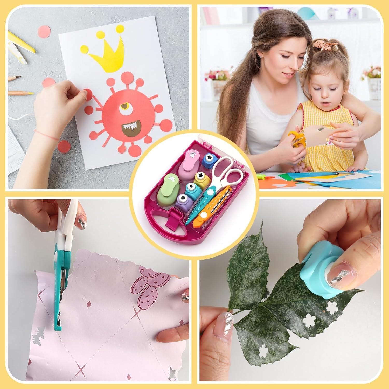 Juego de Manualidades Puncher DIY AMIITRY - 8 Piezas para Niños