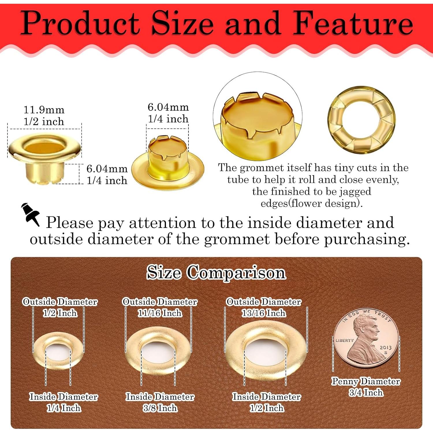 Kit de Alicates para Ojetes PAXCOO 803 Piezas 6mm Manual