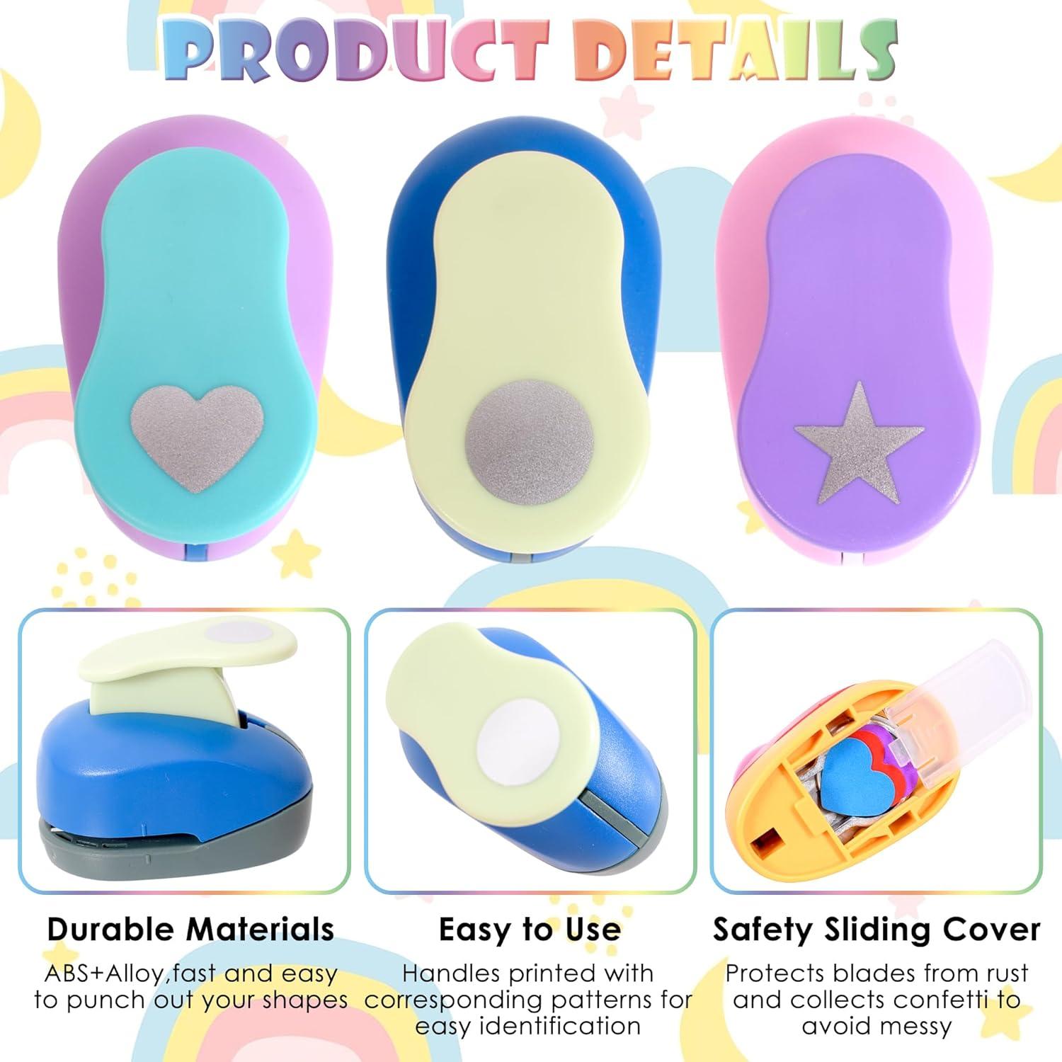 Juego de 3 Perforadoras de Papel Dropower 1.6 cm para Manualidades