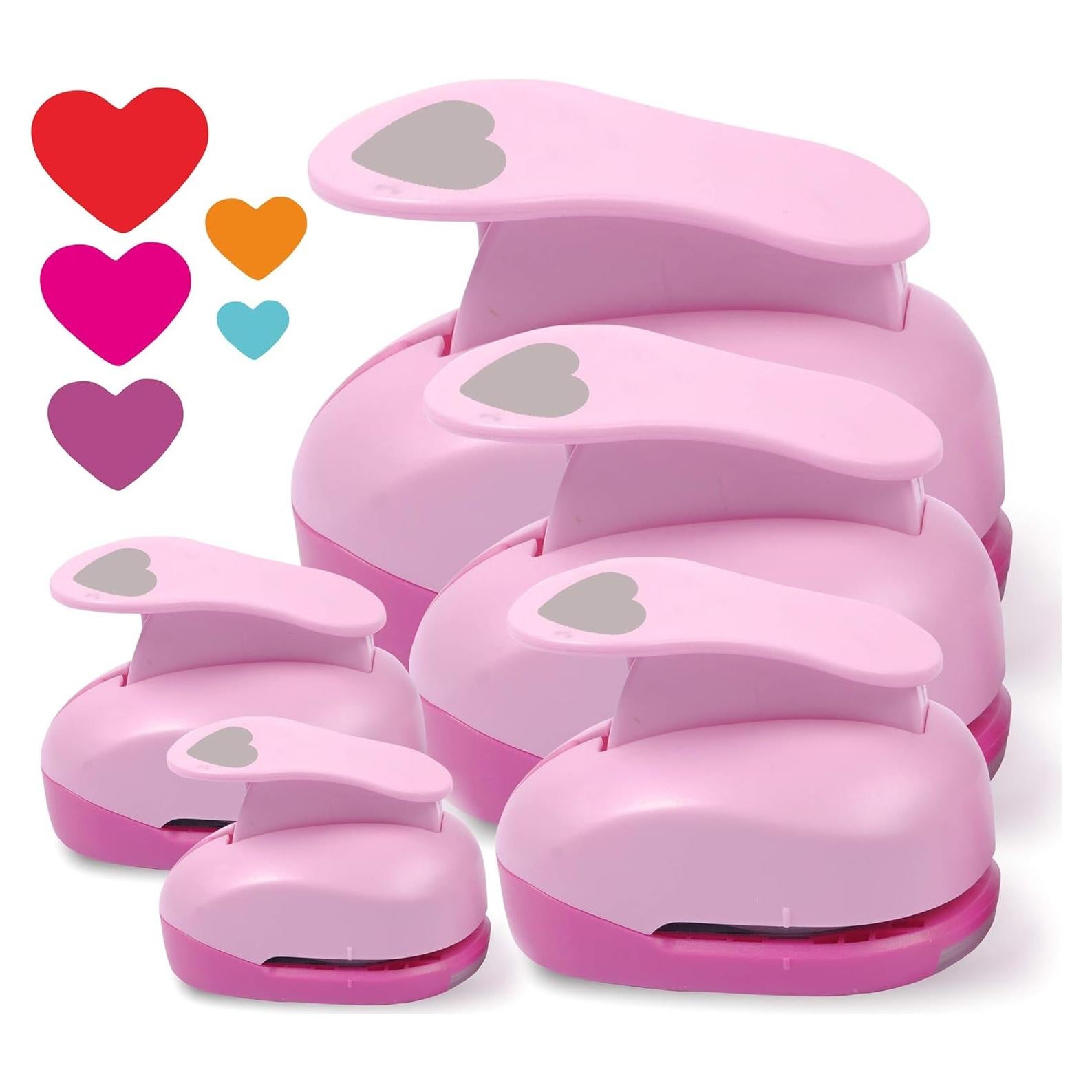 Perforadora de Manualidades BearBoss Corazón Rosa 5 Tamaños