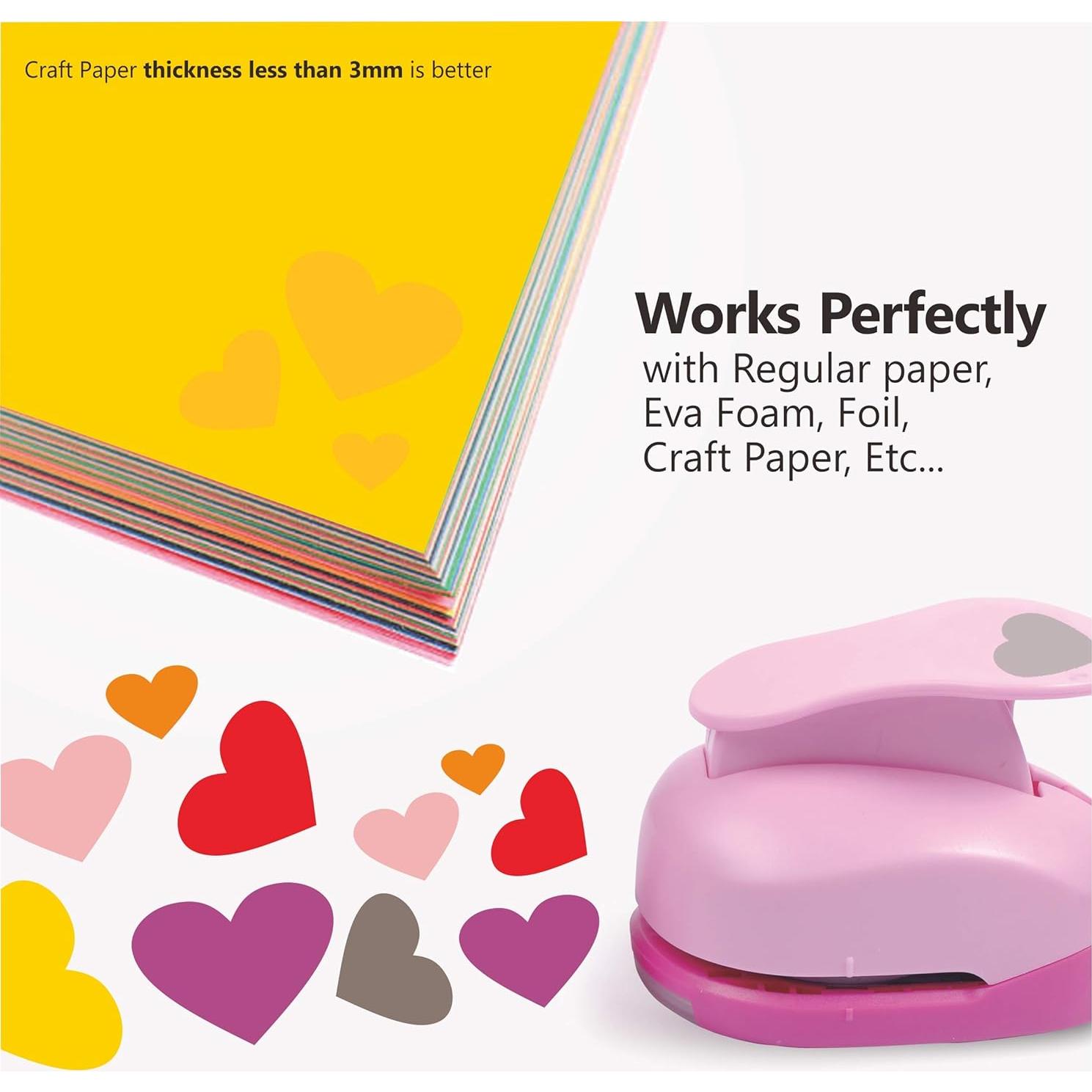 Perforadora de Manualidades BearBoss Corazón Rosa 5 Tamaños