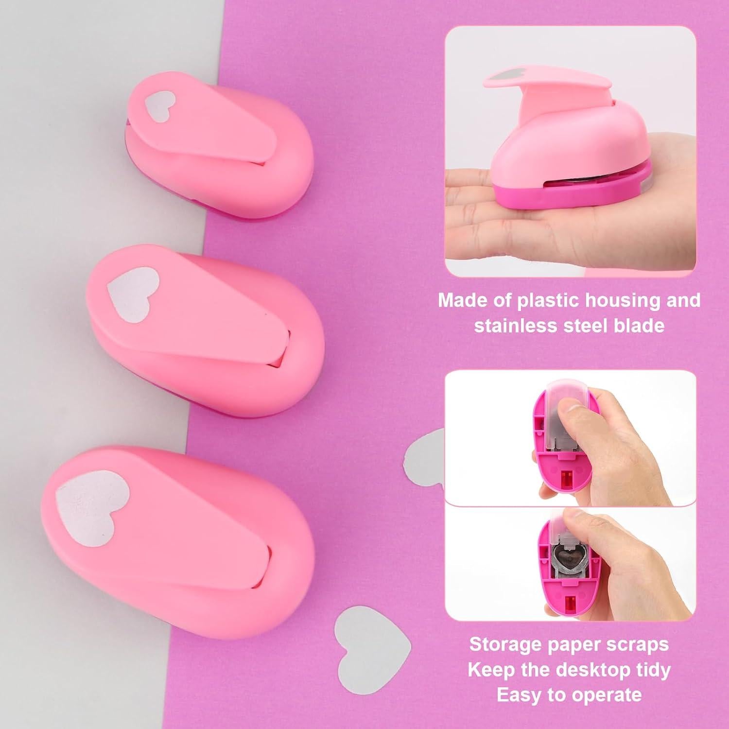 Juego de Perforadoras de Papel Rongon Corazón 3 Piezas