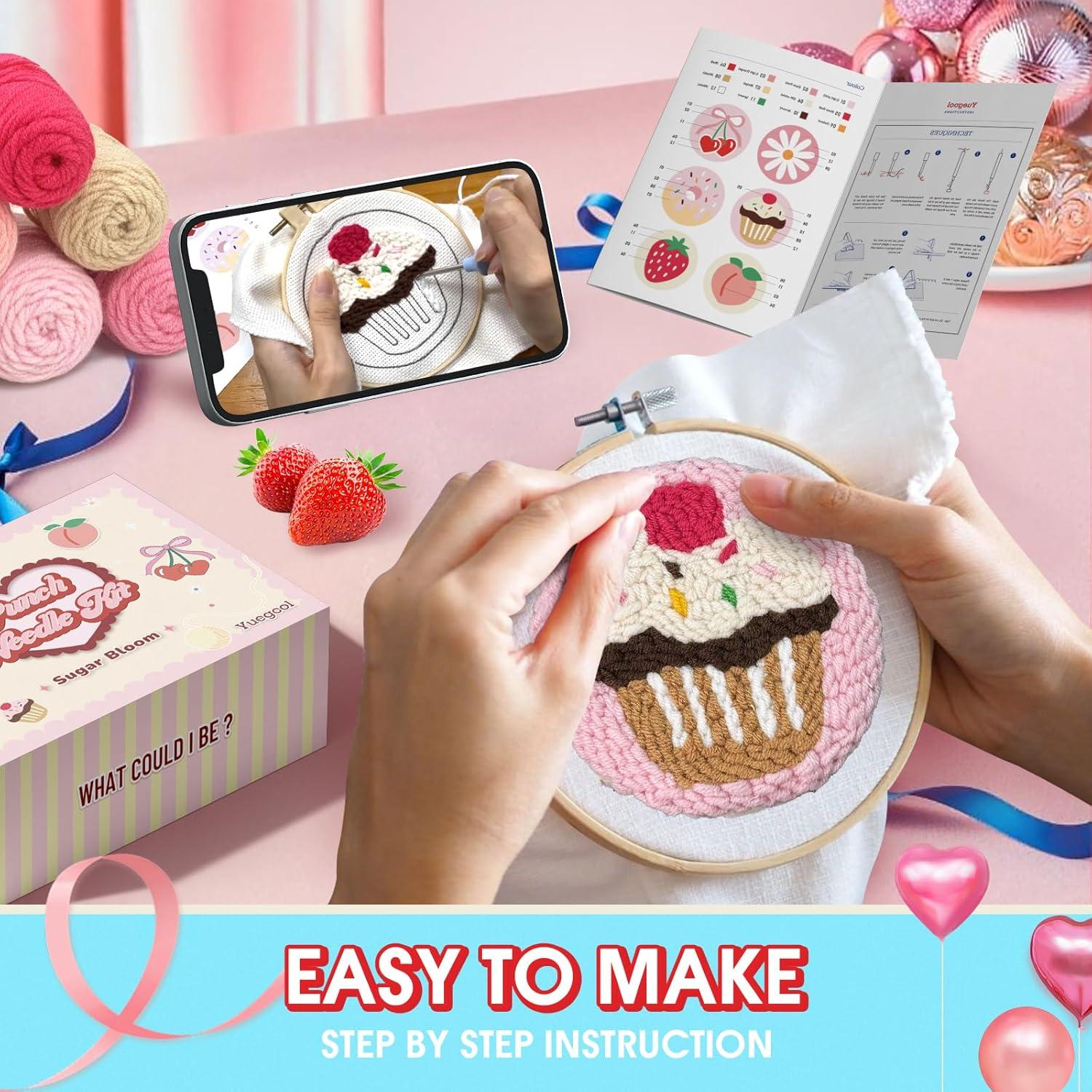 Kit de Aguja de Punch yuegool 6 Piezas con Instrucciones