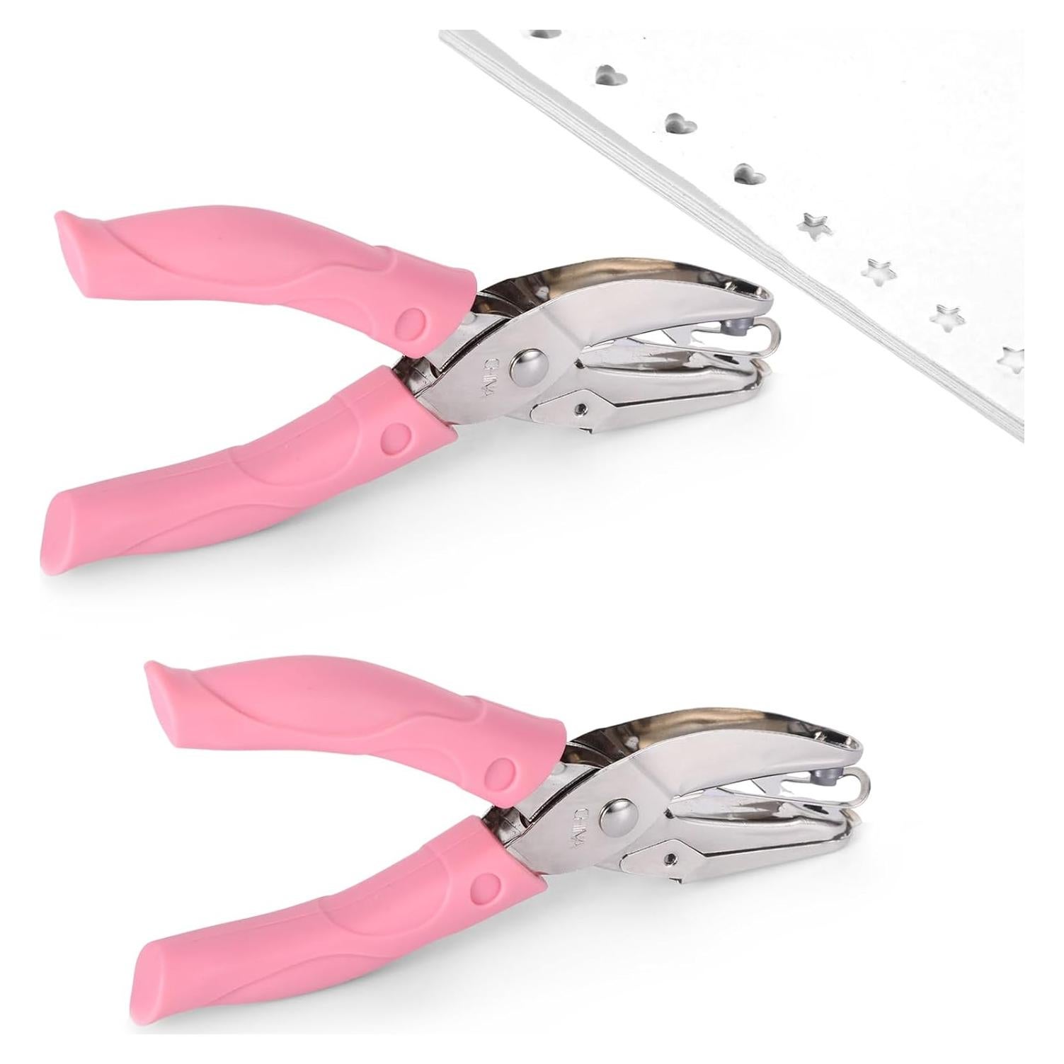 Paquete de 2 perforadoras manuales de metal - Corazón y Estrella