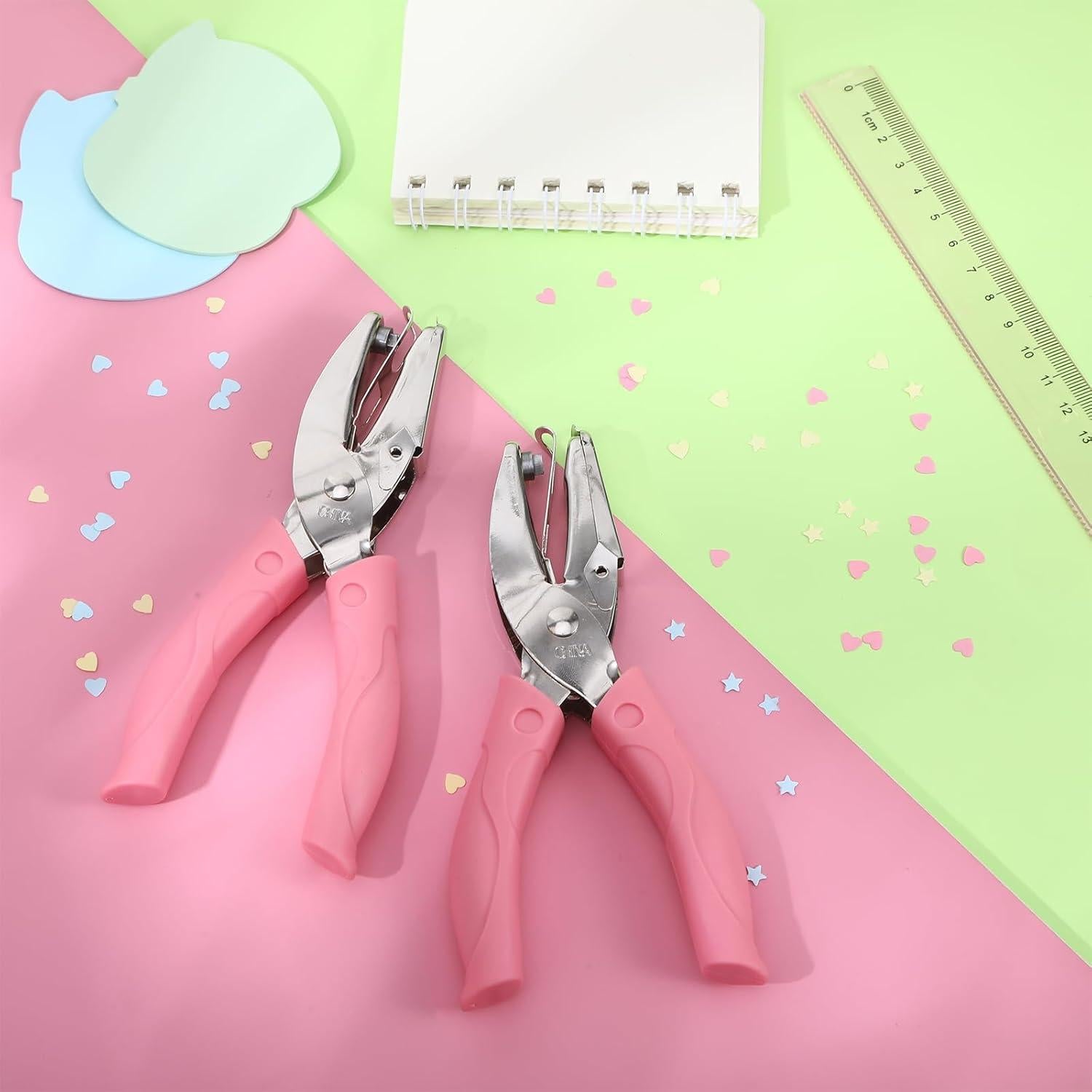 Paquete de 2 perforadoras manuales de metal - Corazón y Estrella