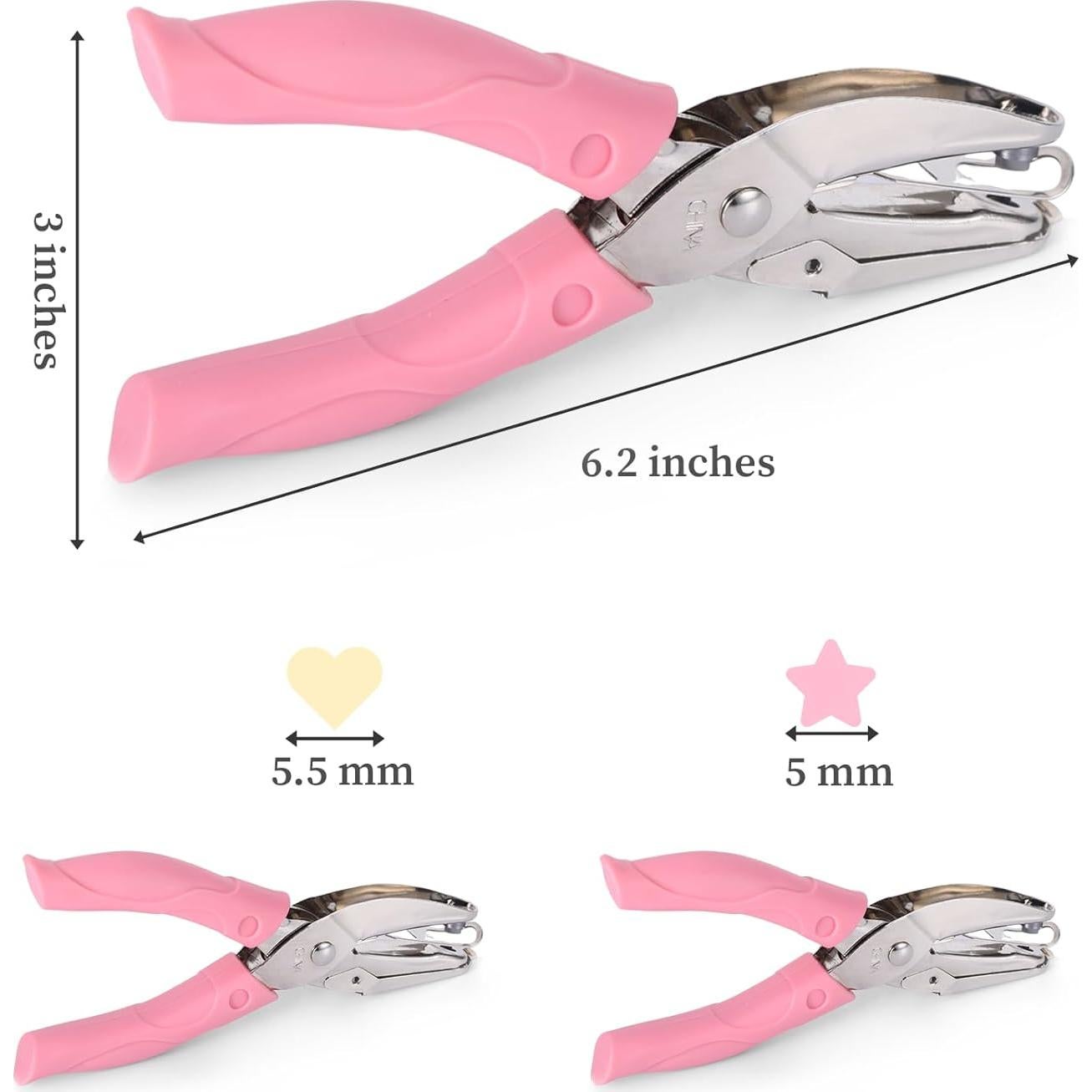 Paquete de 2 perforadoras manuales de metal - Corazón y Estrella