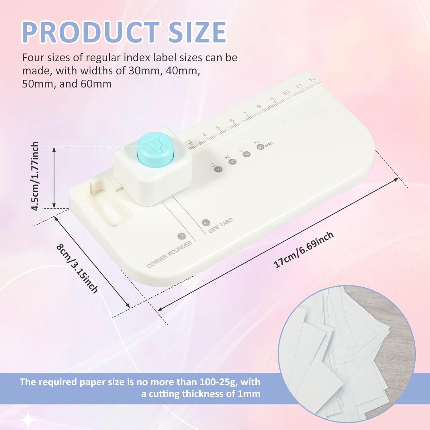 Perforador de Etiquetas LYIYEYAN 4 Tamaños 30-60mm Blanco
