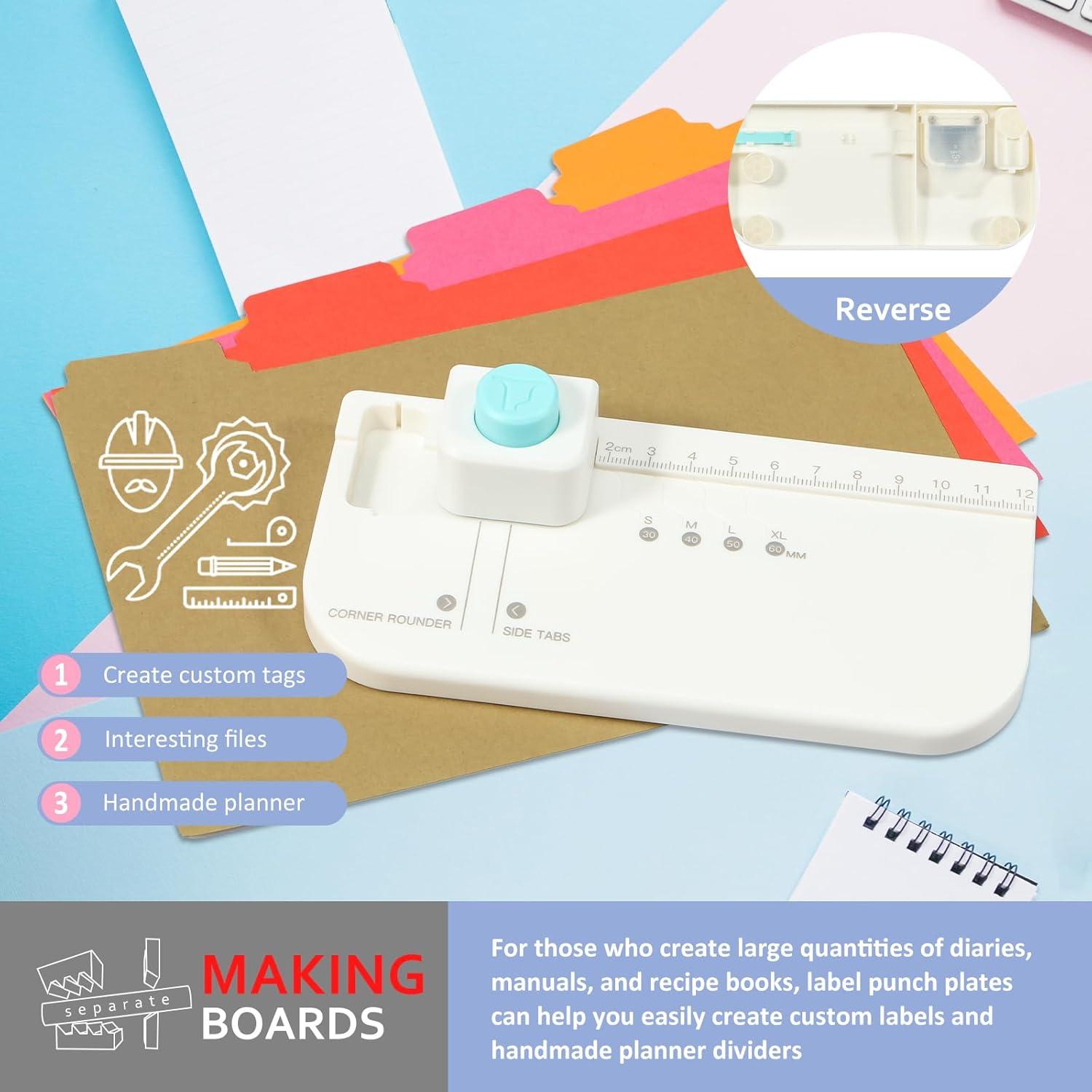 Perforador de Etiquetas LYIYEYAN 4 Tamaños 30-60mm Blanco