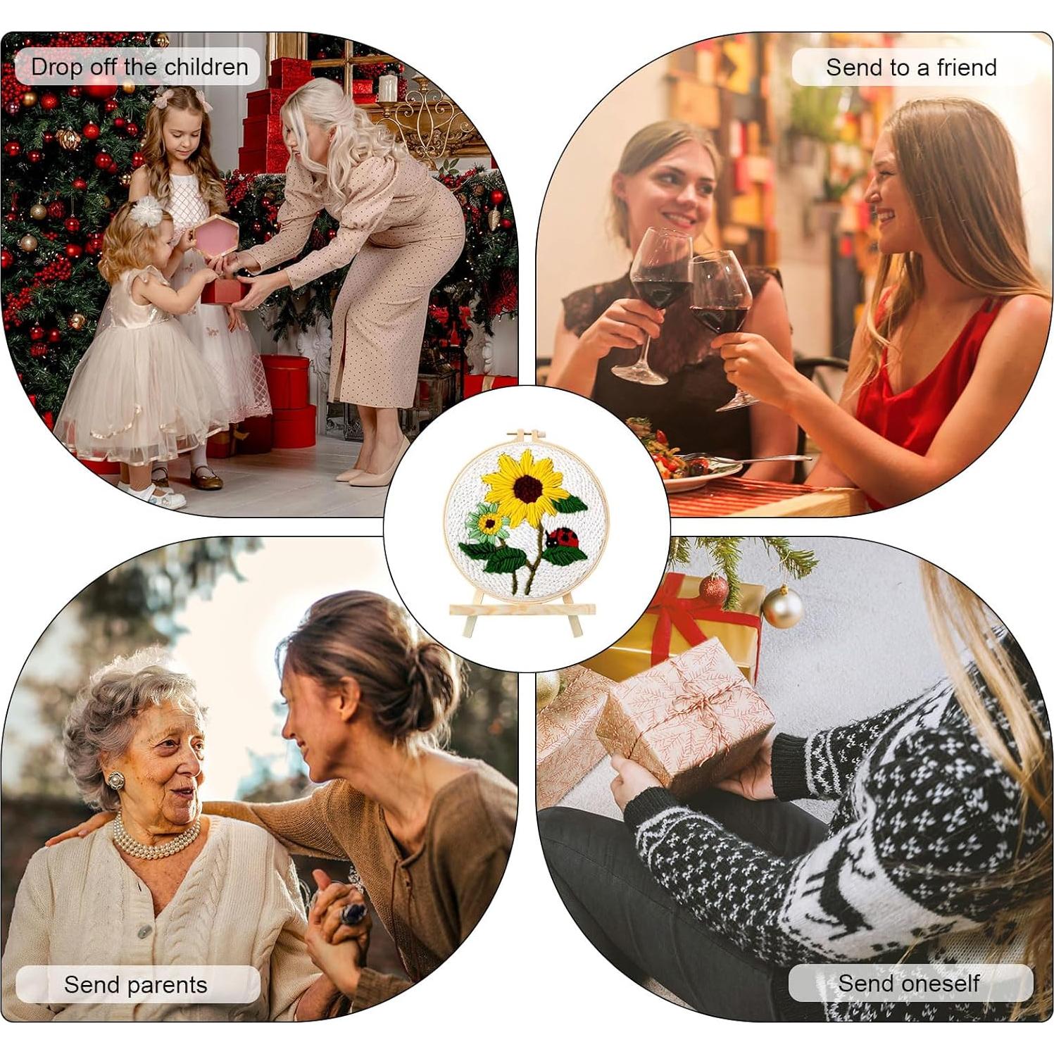 Kit de Punch Needle PYHIRRY Girasol para Principiantes - Completo