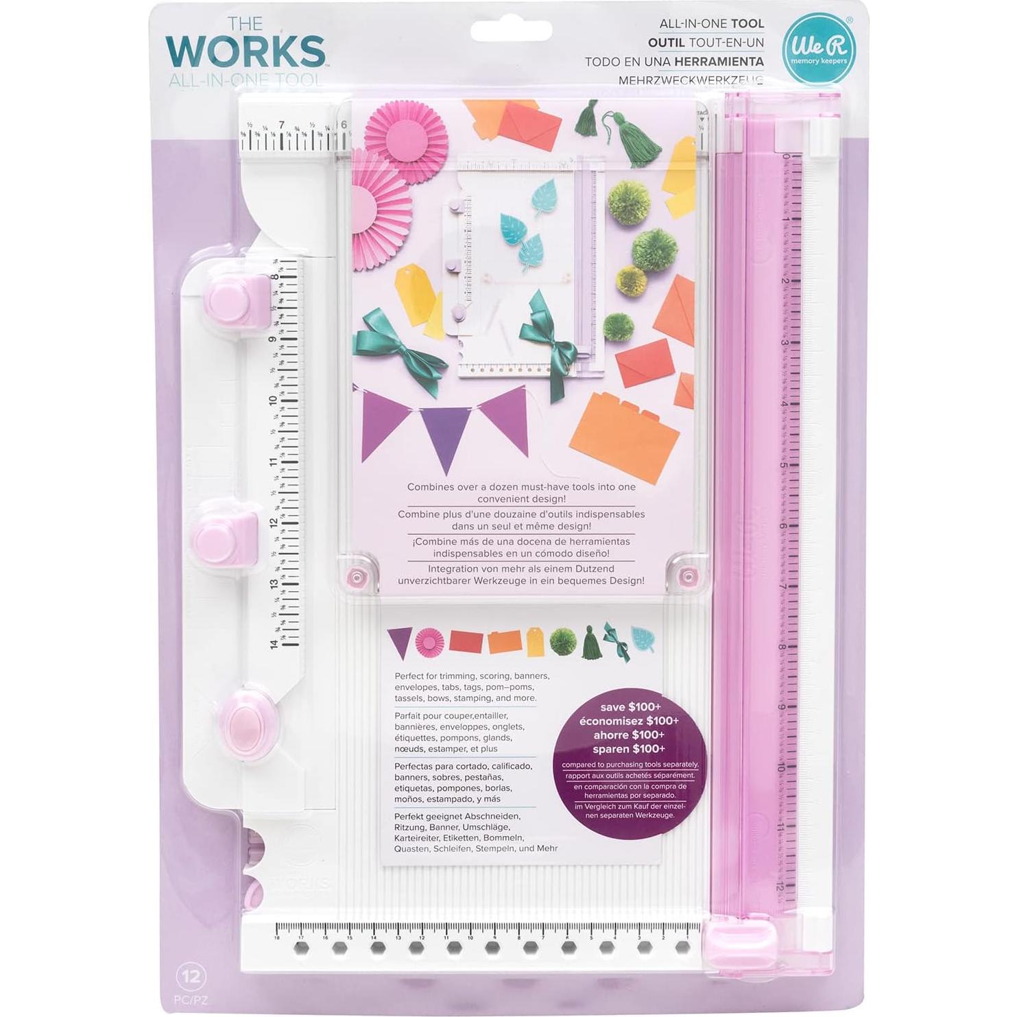 Herramienta Todo-en-Uno We R Memory Keepers Lila 12 Piezas