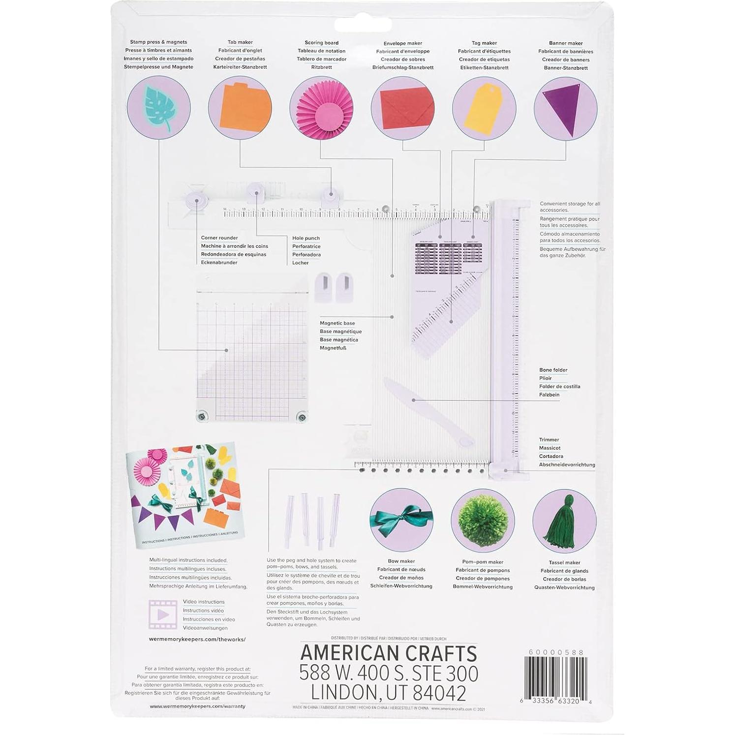 Herramienta Todo-en-Uno We R Memory Keepers Lila 12 Piezas