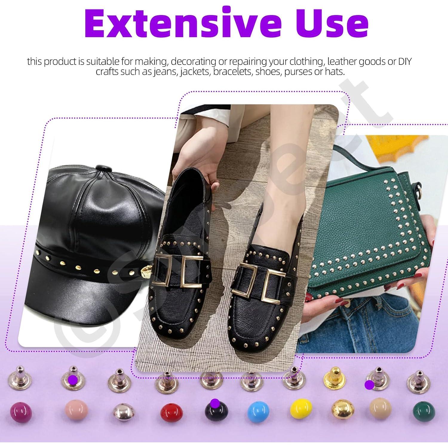 Kit de Remaches de Cuero Swpeet 405Pcs 5mm 10 Colores