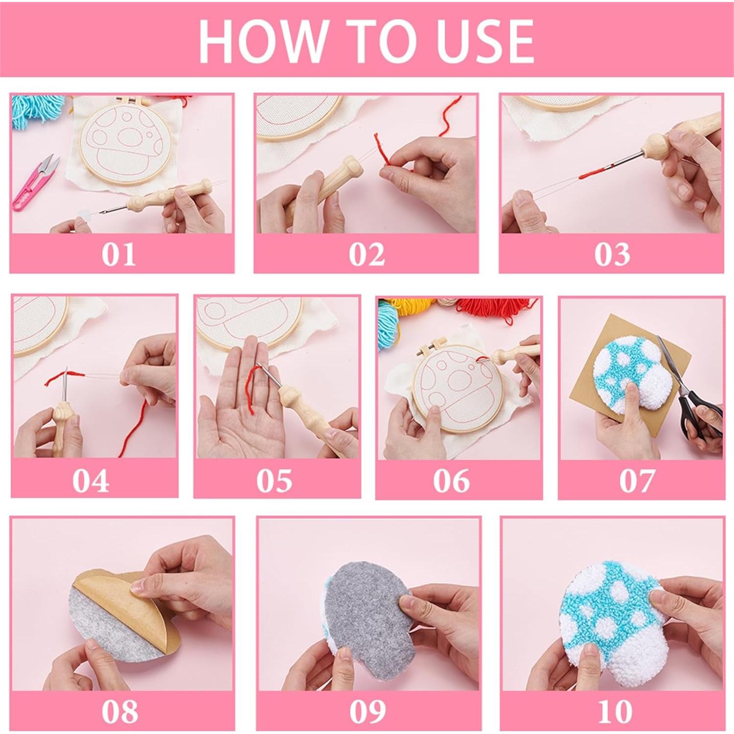 Kit de Aguja de Golpe GLASSWINDS 8 Piezas para Principiantes