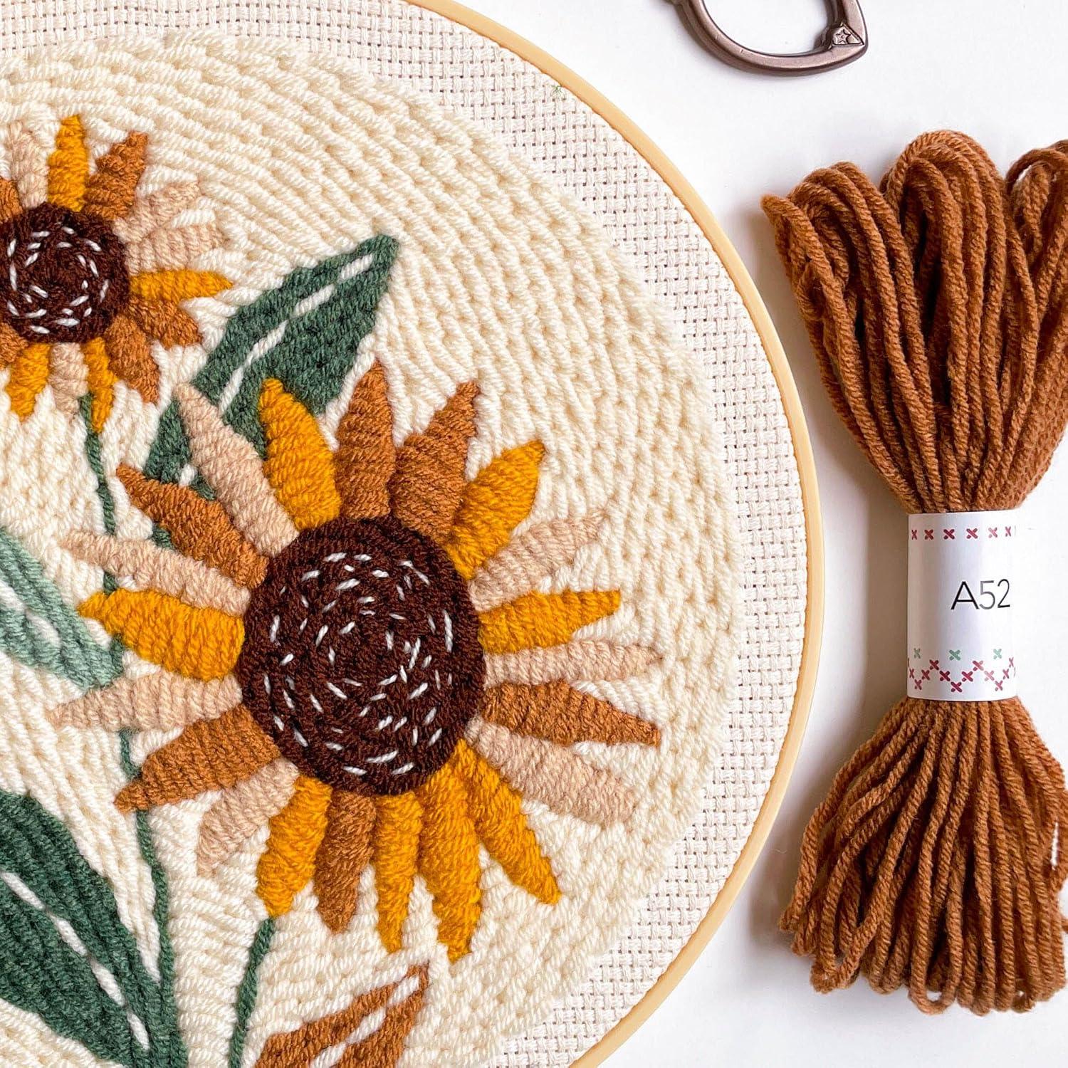 Kit de Bordado Punch Needle Myfelicity Girasol para Principiantes