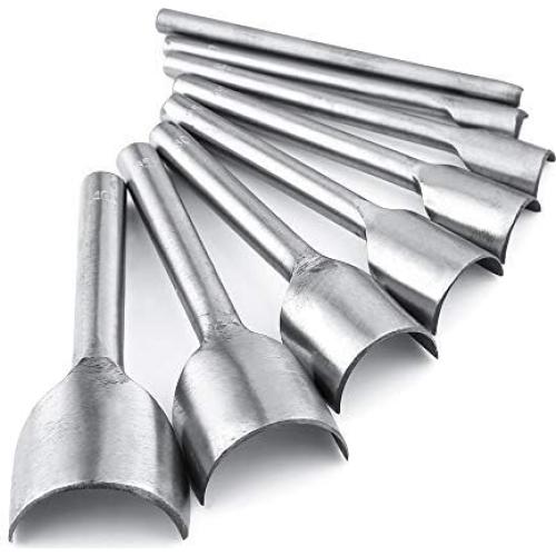 Cortadores Punch Semi-redondos Caydo 8 Piezas para Cuero