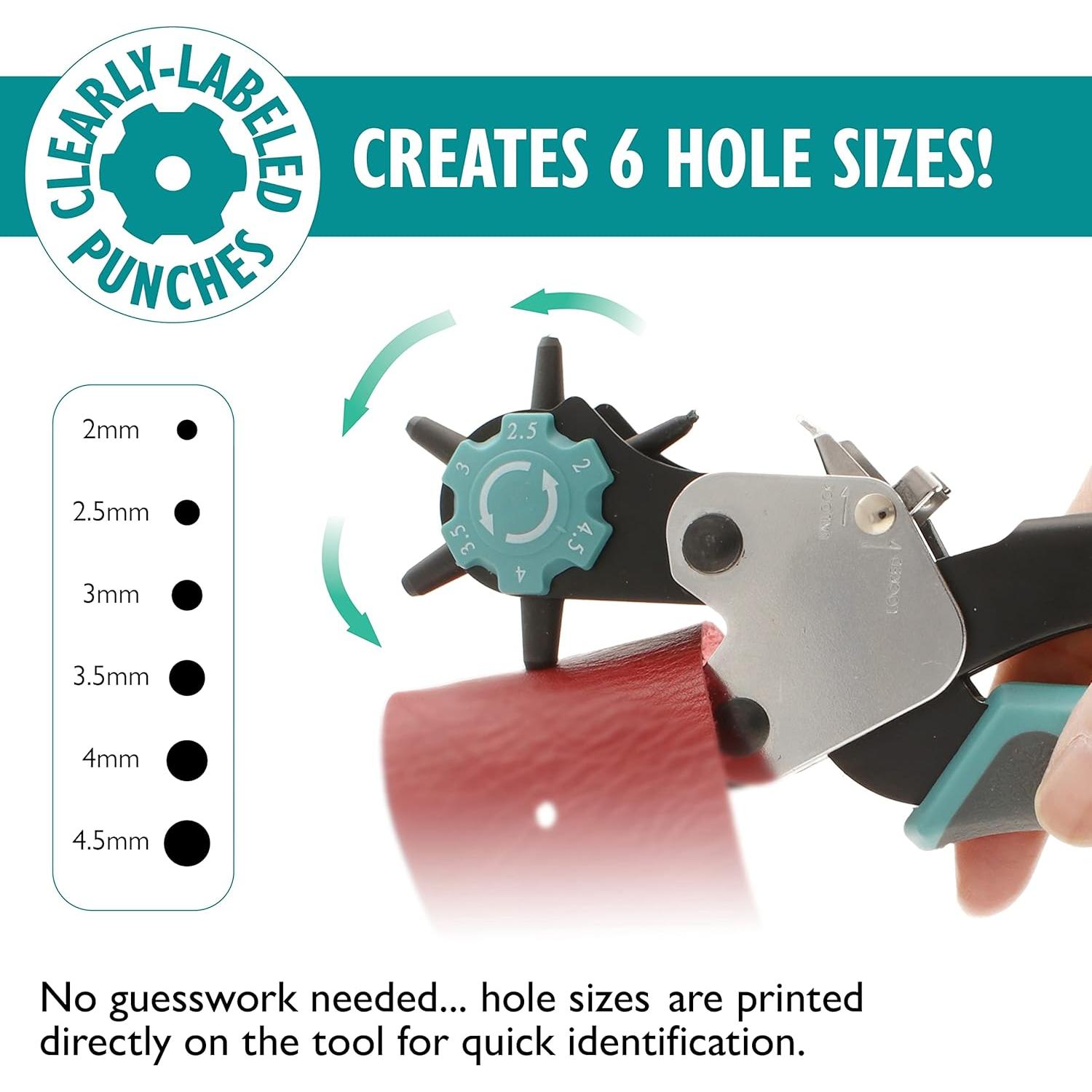 Perforador de Agujeros de Cuero The Beadsmith 6 Tamaños 22.86 cm