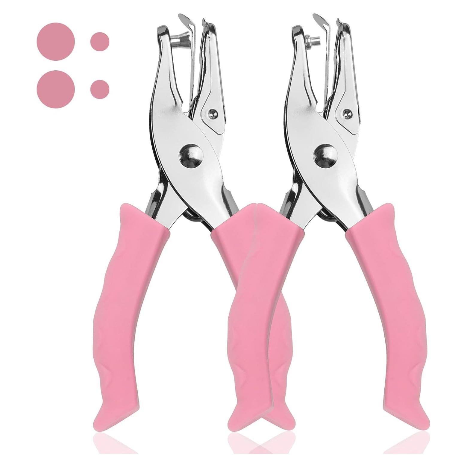 Perforadora de Papel NIUBIER Rosa 2 Piezas 1/4" y 1/8"