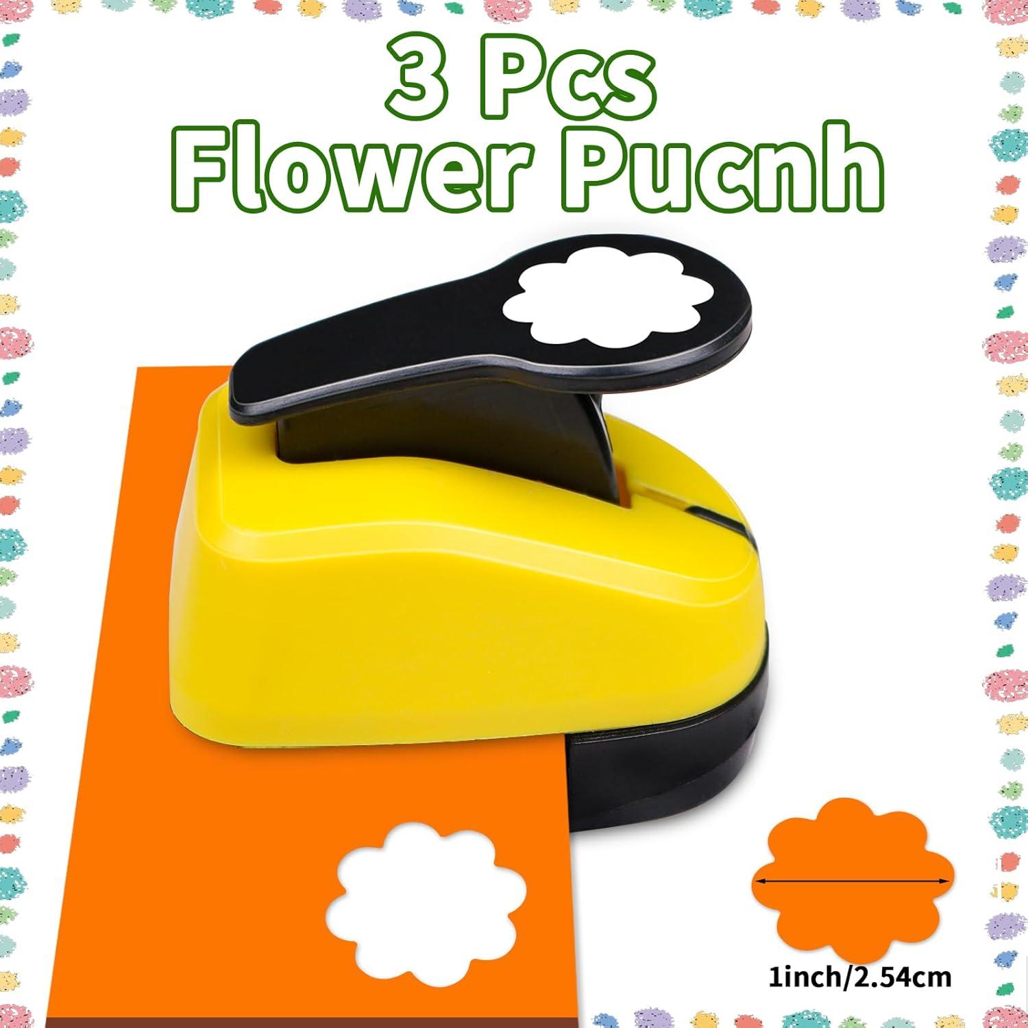 Juego de Perforadoras de Flores HKKYO 3 Piezas 2.54 cm