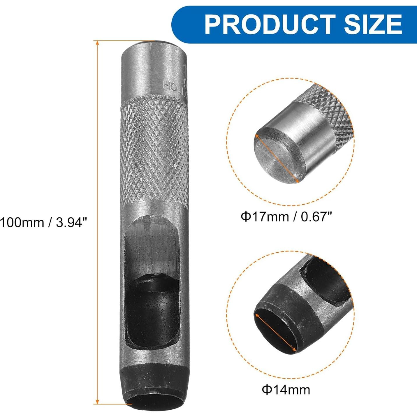 Perforador Redondo de Cuero HARFINGTON 14mm - 2 Piezas