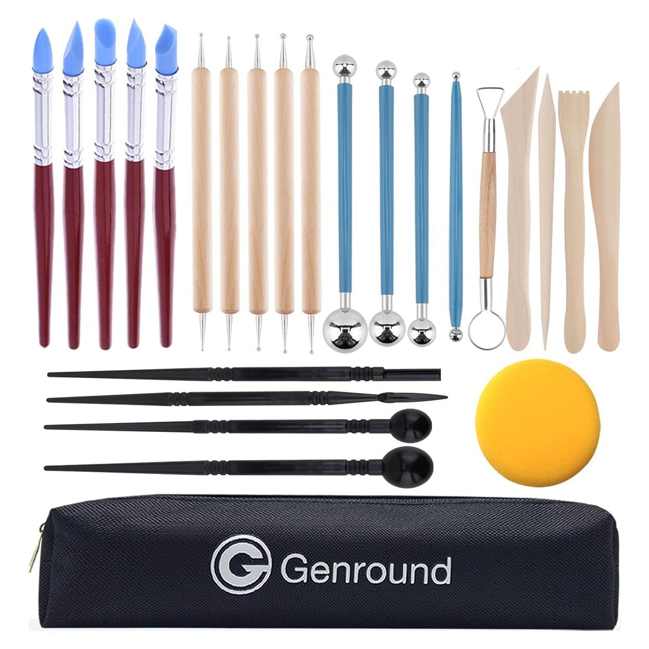 Herramientas de Esculpido de Arcilla Polimérica Genround 25 Piezas
