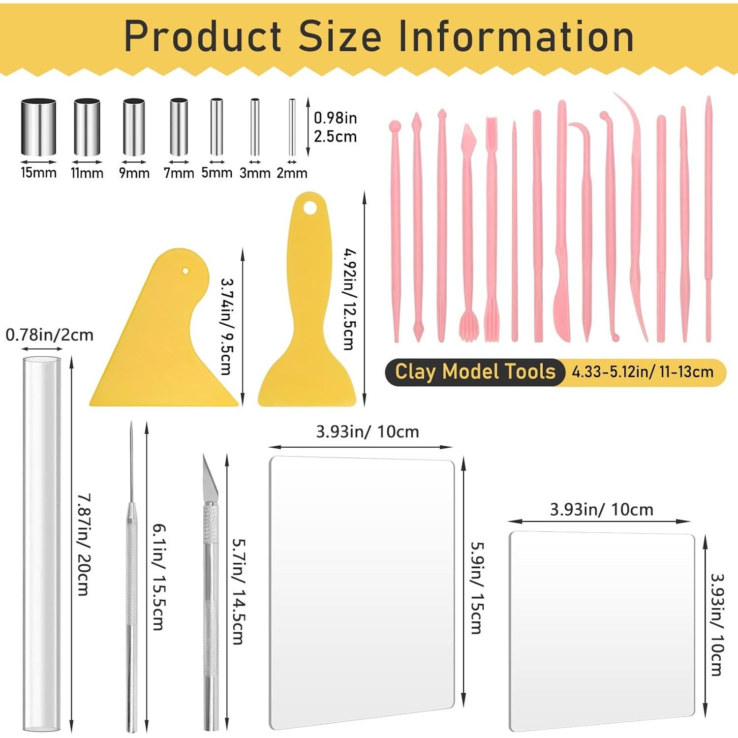 28 Piezas Herramientas de Arcilla Polimérica Pletpet - Rodillo, Cortadores y Esculpido