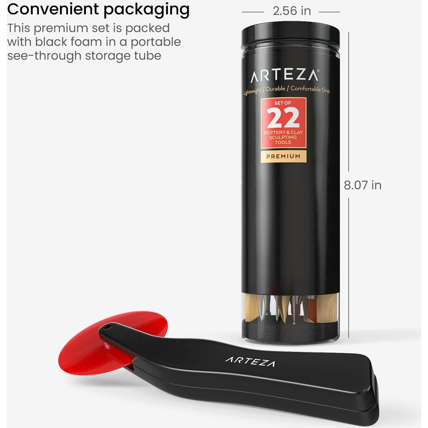 Set de Escultura de 22 Piezas ARTEZA para Cerámica y Arcilla