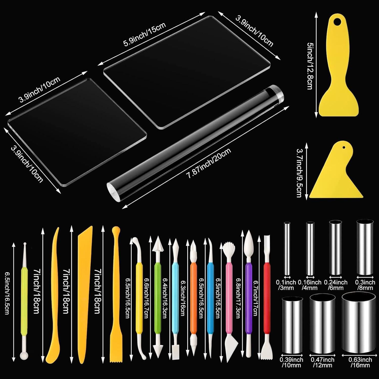 Kit de Herramientas de Escultura en Arcilla Honoson 24 Piezas