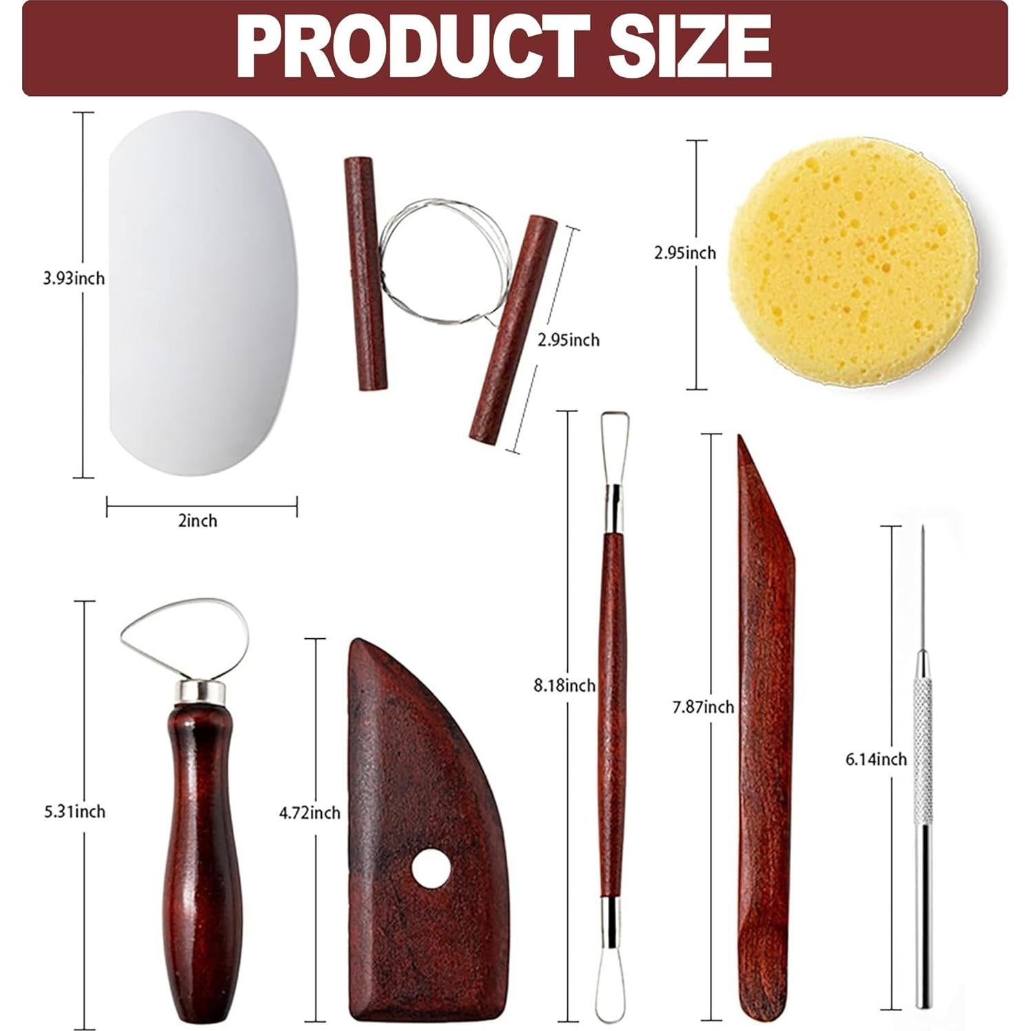 Juego de Herramientas de Escultura en Arcilla LINPHCEY 8 Piezas