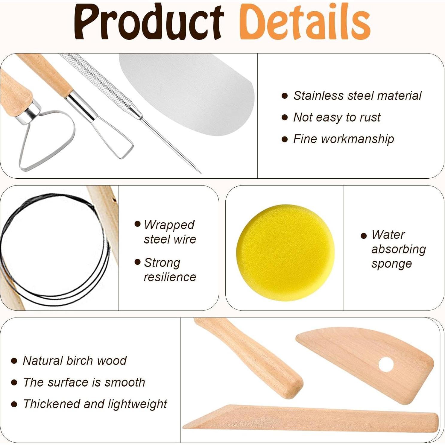 Kit de Herramientas de Cerámica Akamino 20 Piezas