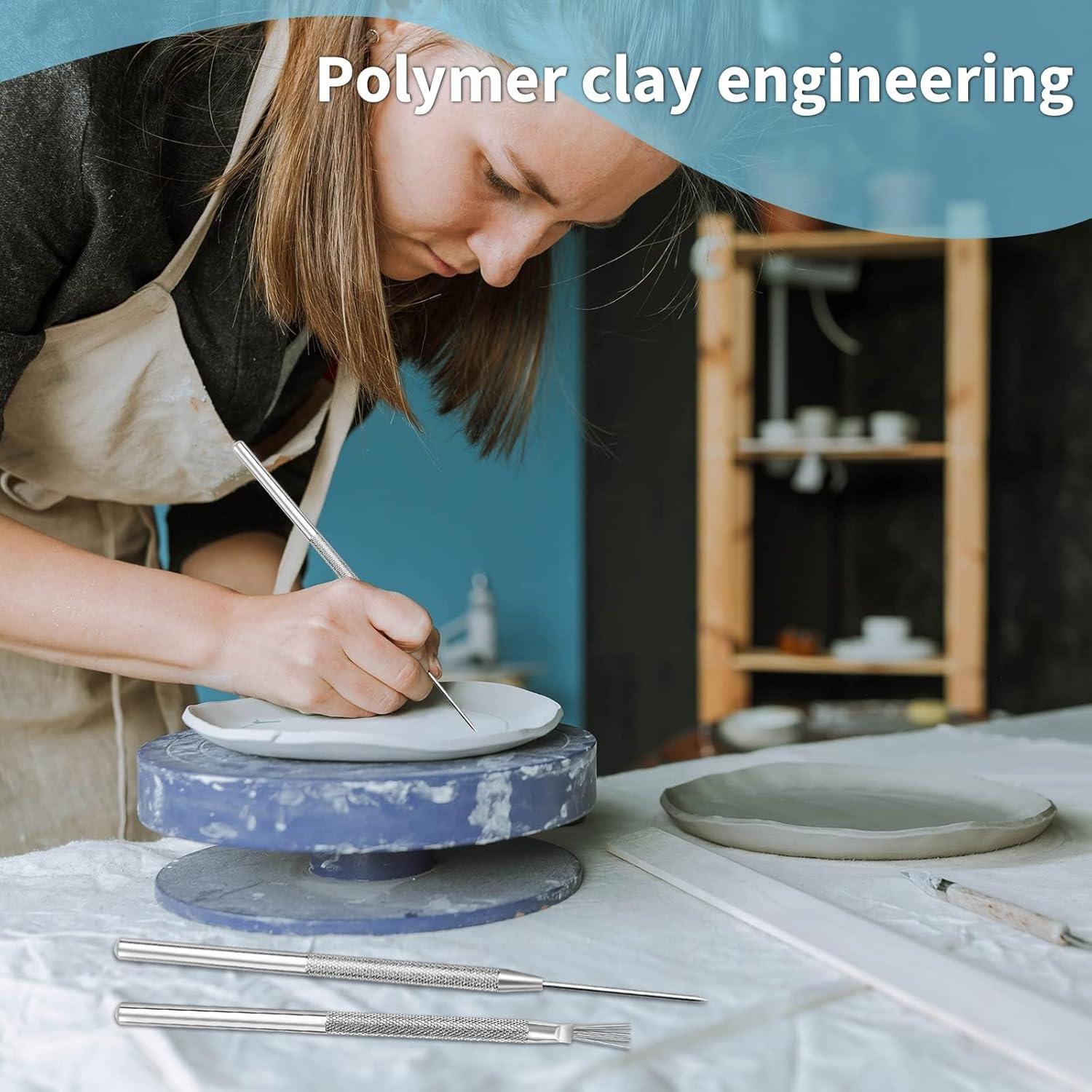 Juego de 10 Herramientas de Aguja y Textura BILLIOTEAM para Cerámica