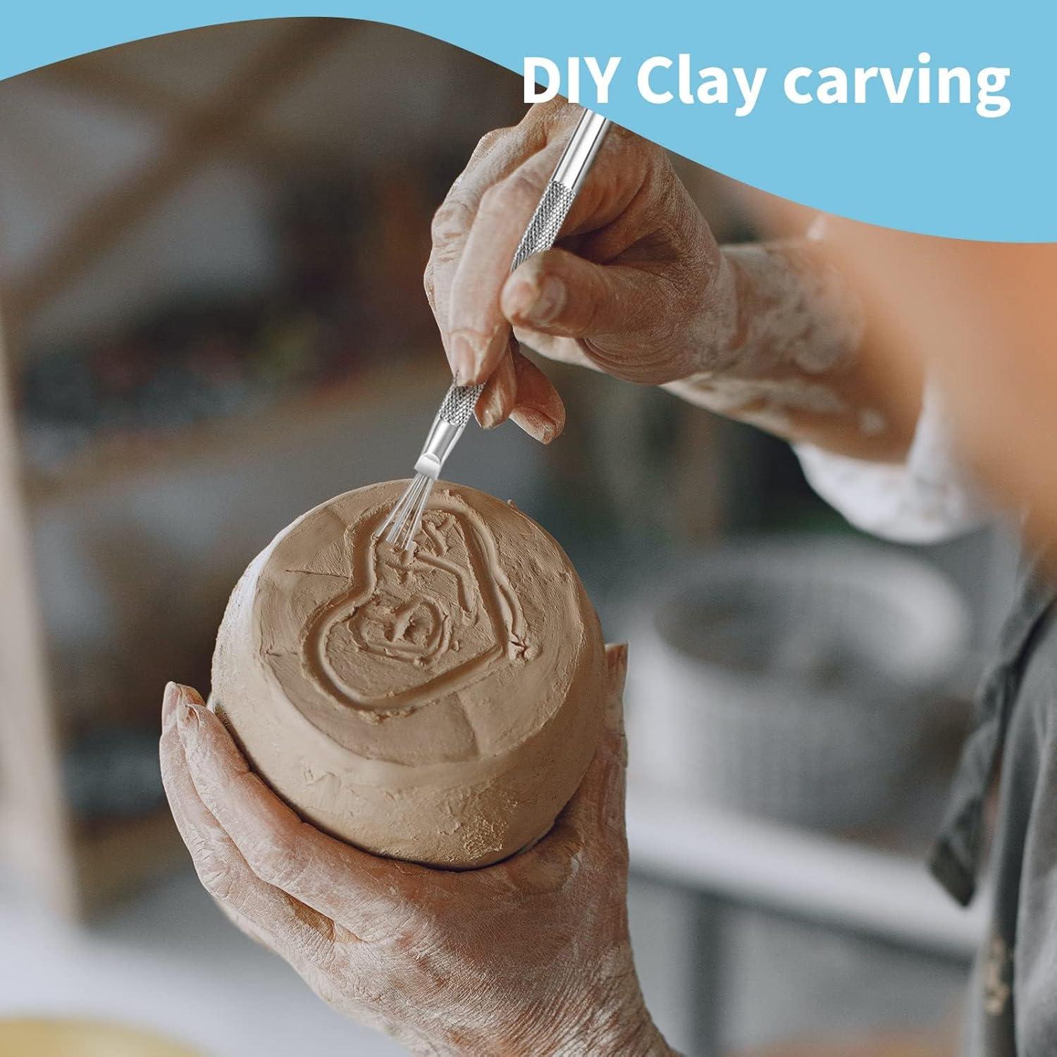 Juego de 10 Herramientas de Aguja y Textura BILLIOTEAM para Cerámica