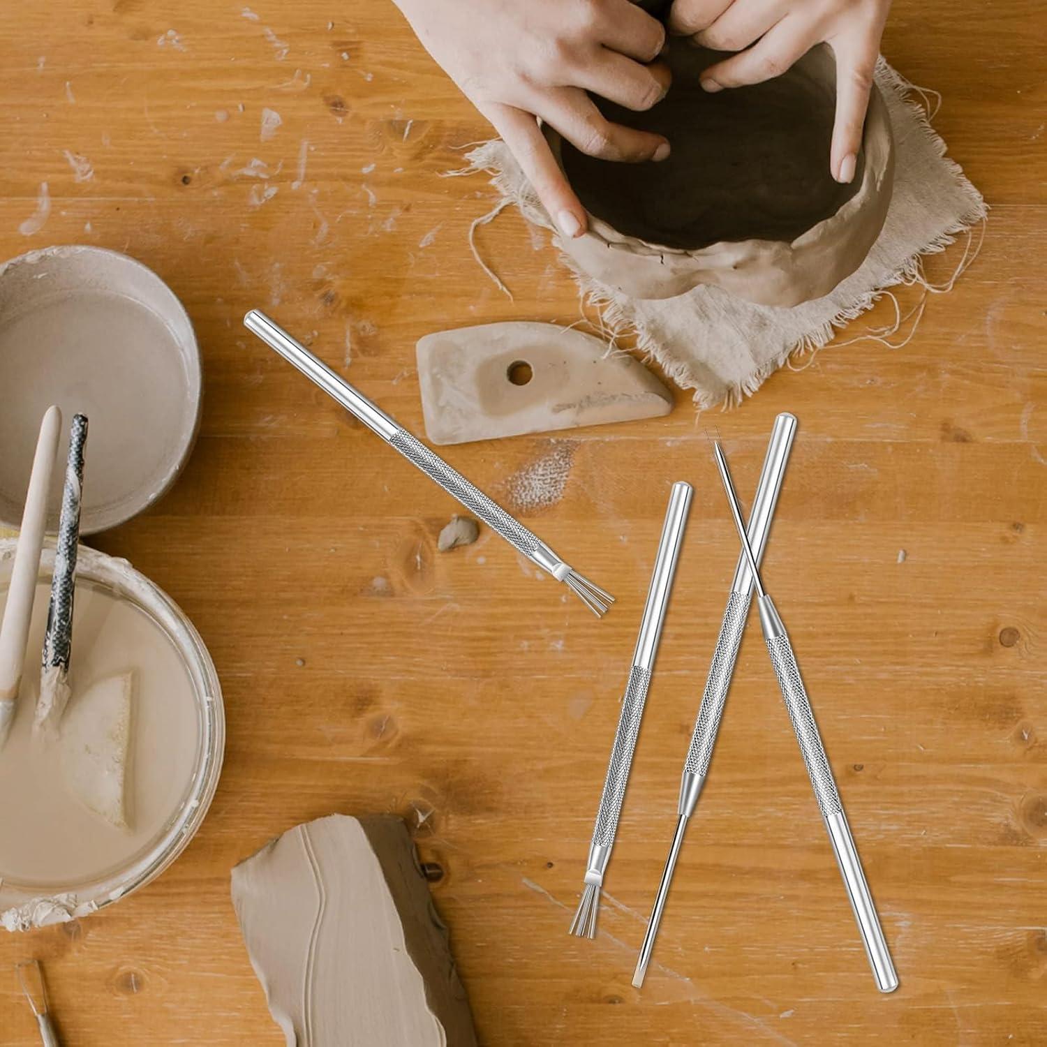 Juego de 10 Herramientas de Aguja y Textura BILLIOTEAM para Cerámica