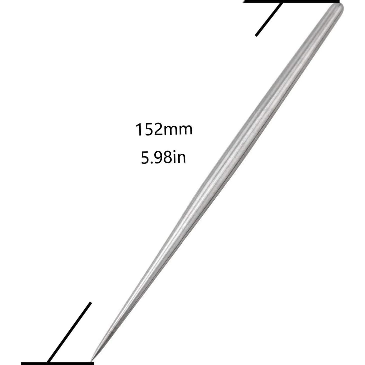 Juego de 2 Agujas de Acero Inoxidable ZYAMY 15.2x0.6cm