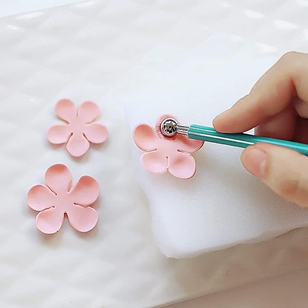 Juego de 4 Herramientas de Modelado de Flores Verde - Acero Inoxidable