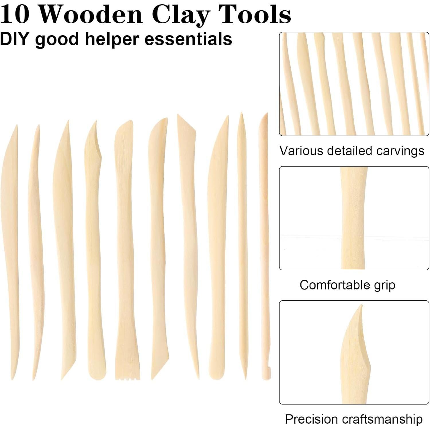 Kit de 10 Herramientas de Escultura de Arcilla LLOUSSAK 15.8cm