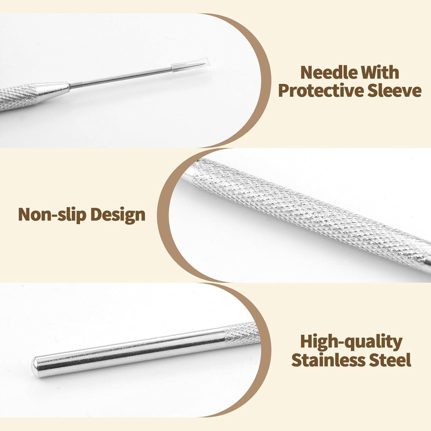 Juego de 12 Herramientas de Aguja de Cerámica OXDFK - Acero Inoxidable