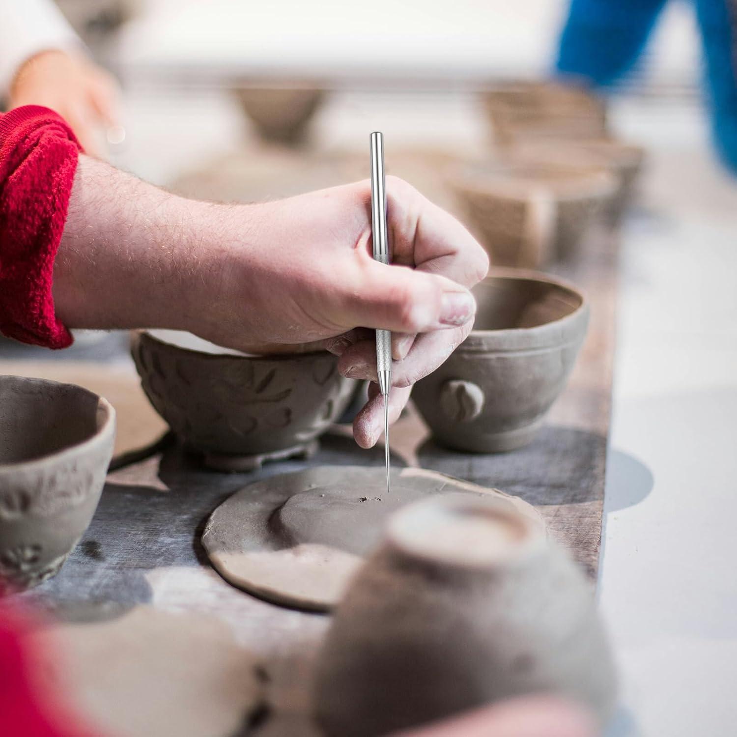 Juego de 12 Herramientas de Aguja de Cerámica OXDFK - Acero Inoxidable