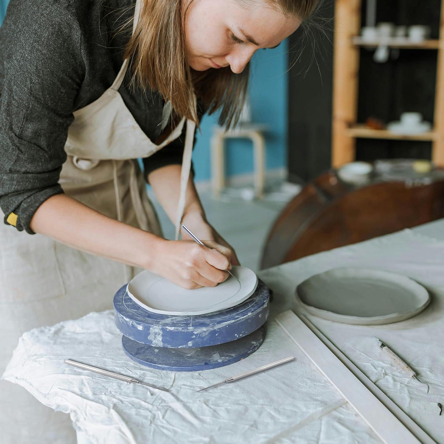 Juego de 12 Herramientas de Aguja de Cerámica OXDFK - Acero Inoxidable