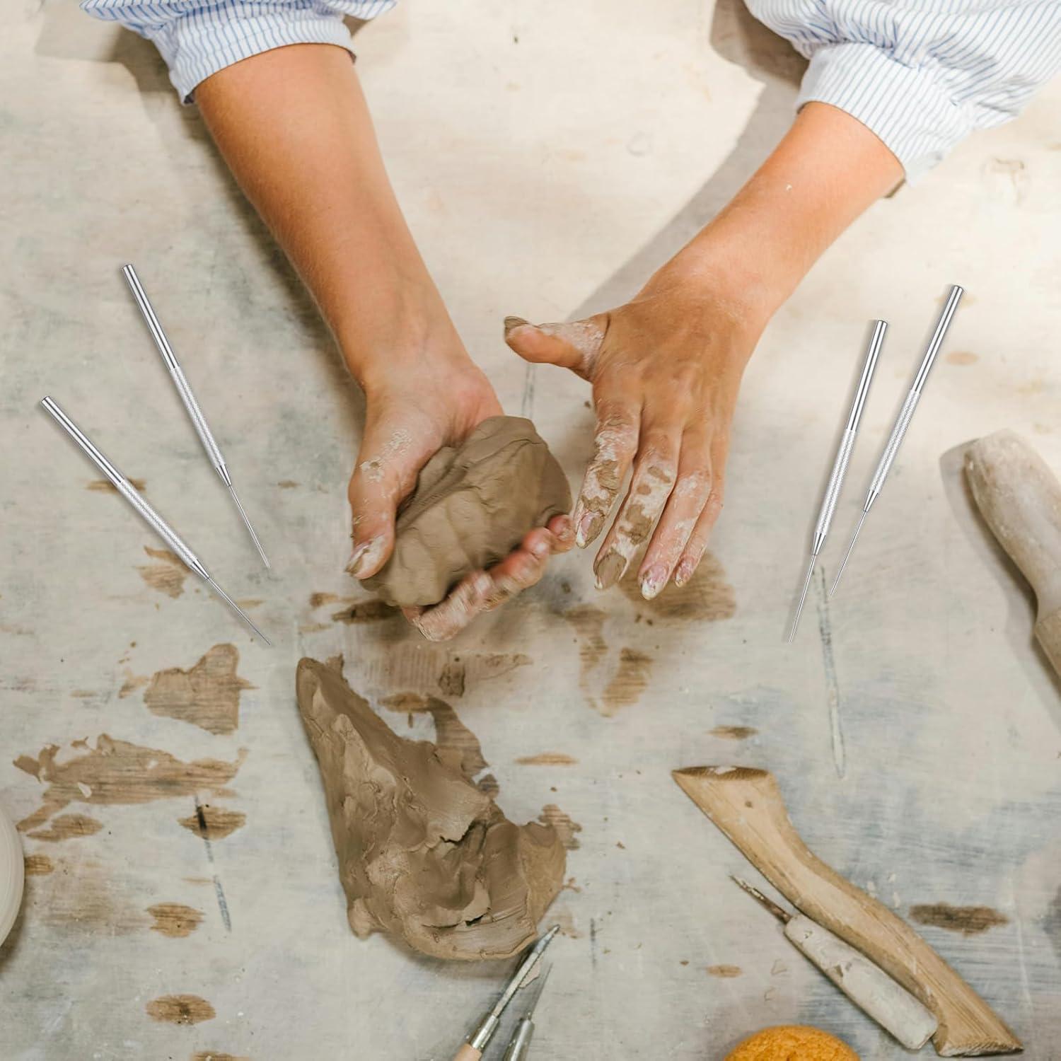 Juego de 12 Herramientas de Aguja de Cerámica OXDFK - Acero Inoxidable