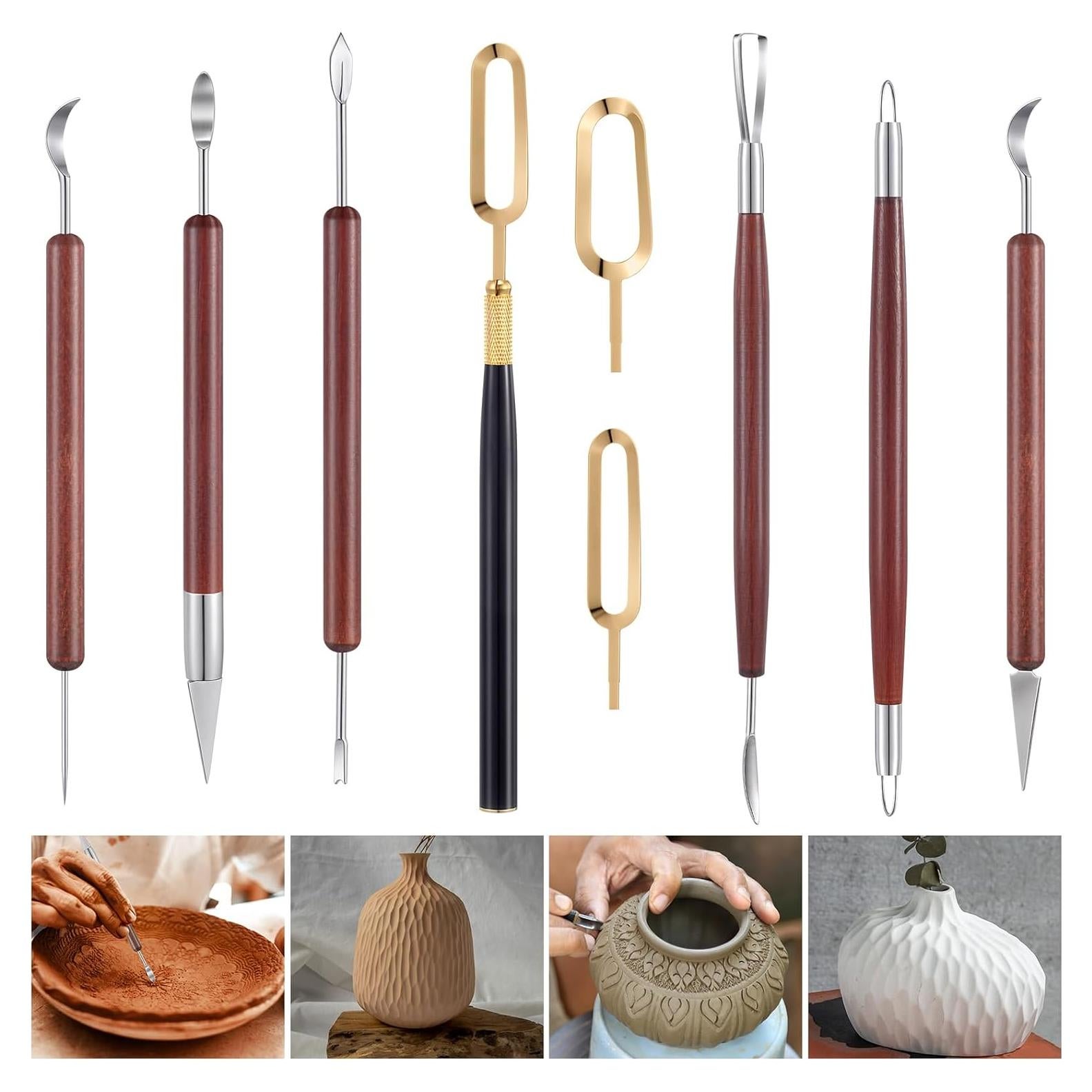 Juego de Herramientas de Escultura de Arcilla Threlaco 7 Piezas