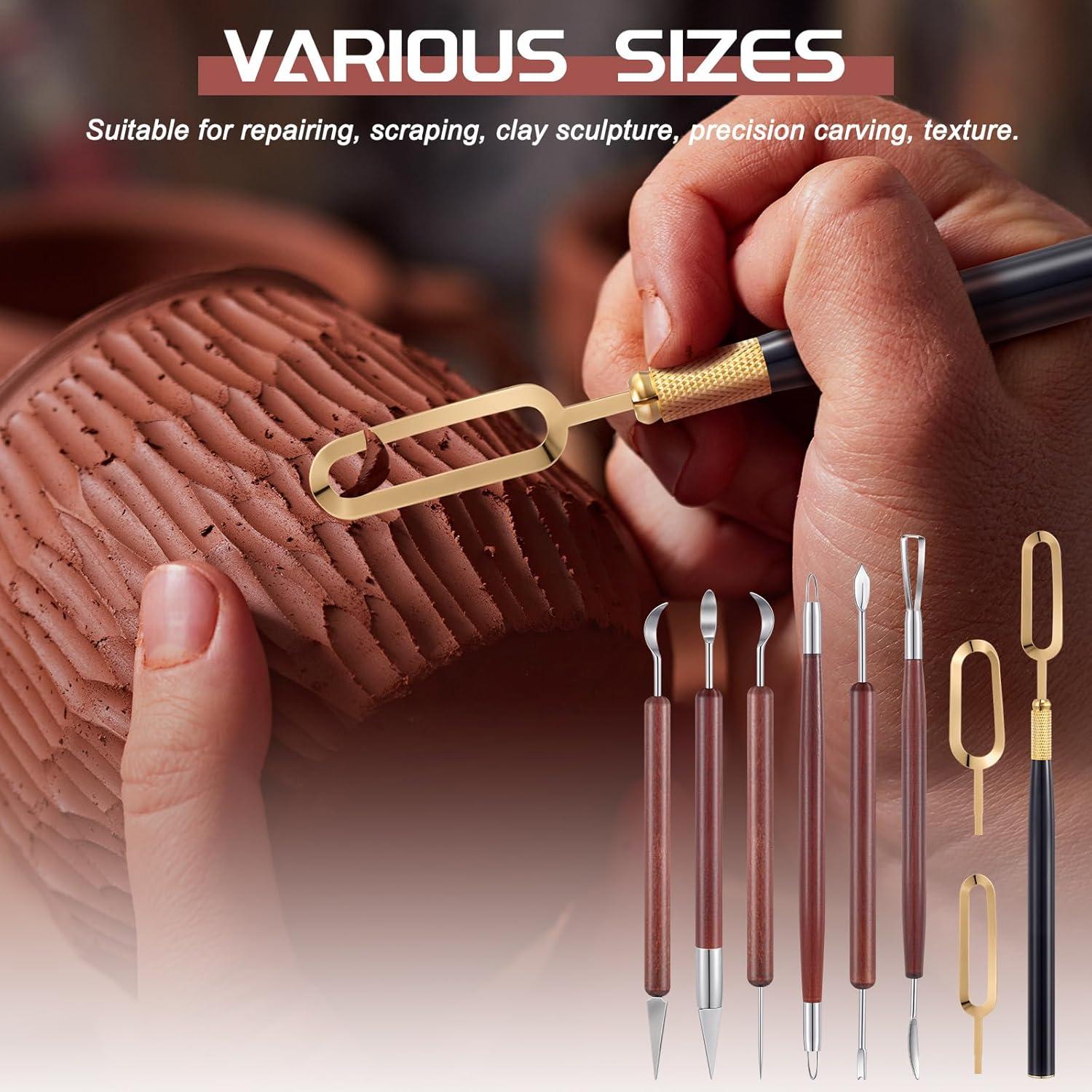 Juego de Herramientas de Escultura de Arcilla Threlaco 7 Piezas