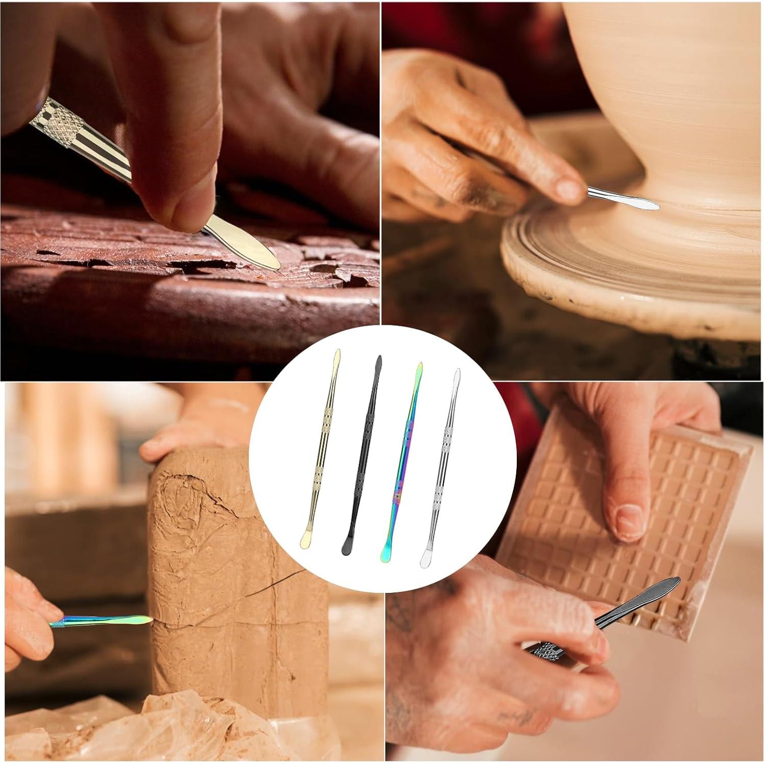 Kit de Herramientas de Tallado de Cera AHQiZFX 4 Piezas 12cm