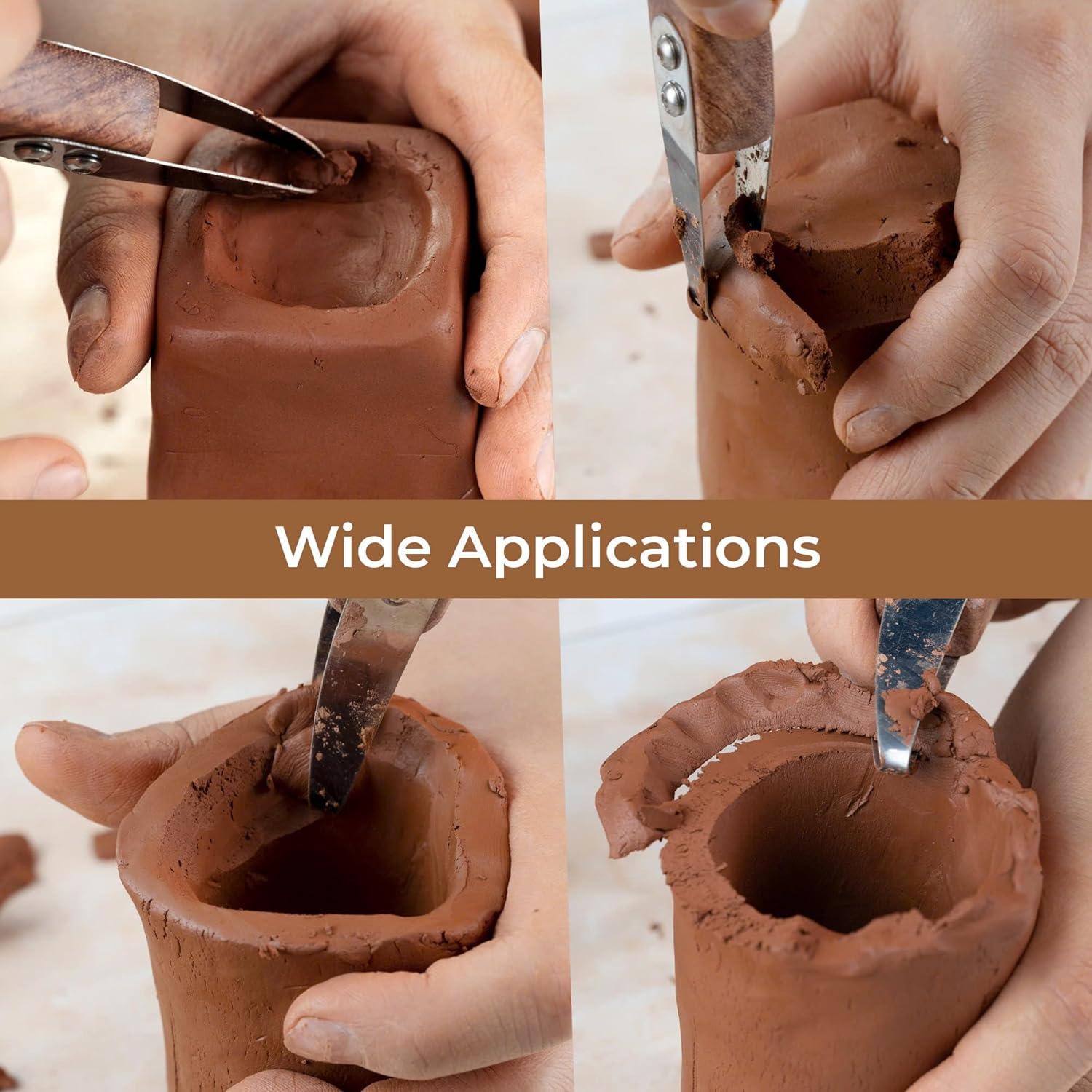 Herramienta de Recorte de Cerámica VTUNA, Mango de Madera y Acero