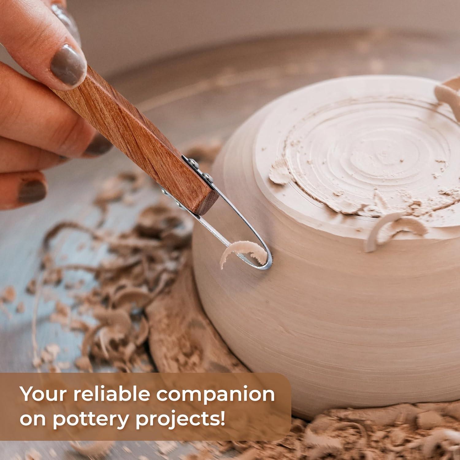 Herramienta de Recorte de Cerámica VTUNA, Mango de Madera y Acero