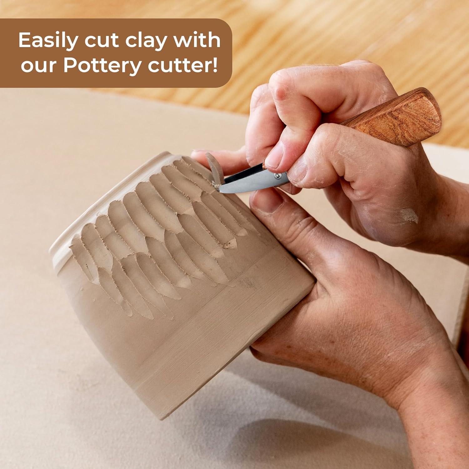 Herramienta de Recorte de Cerámica VTUNA, Mango de Madera y Acero