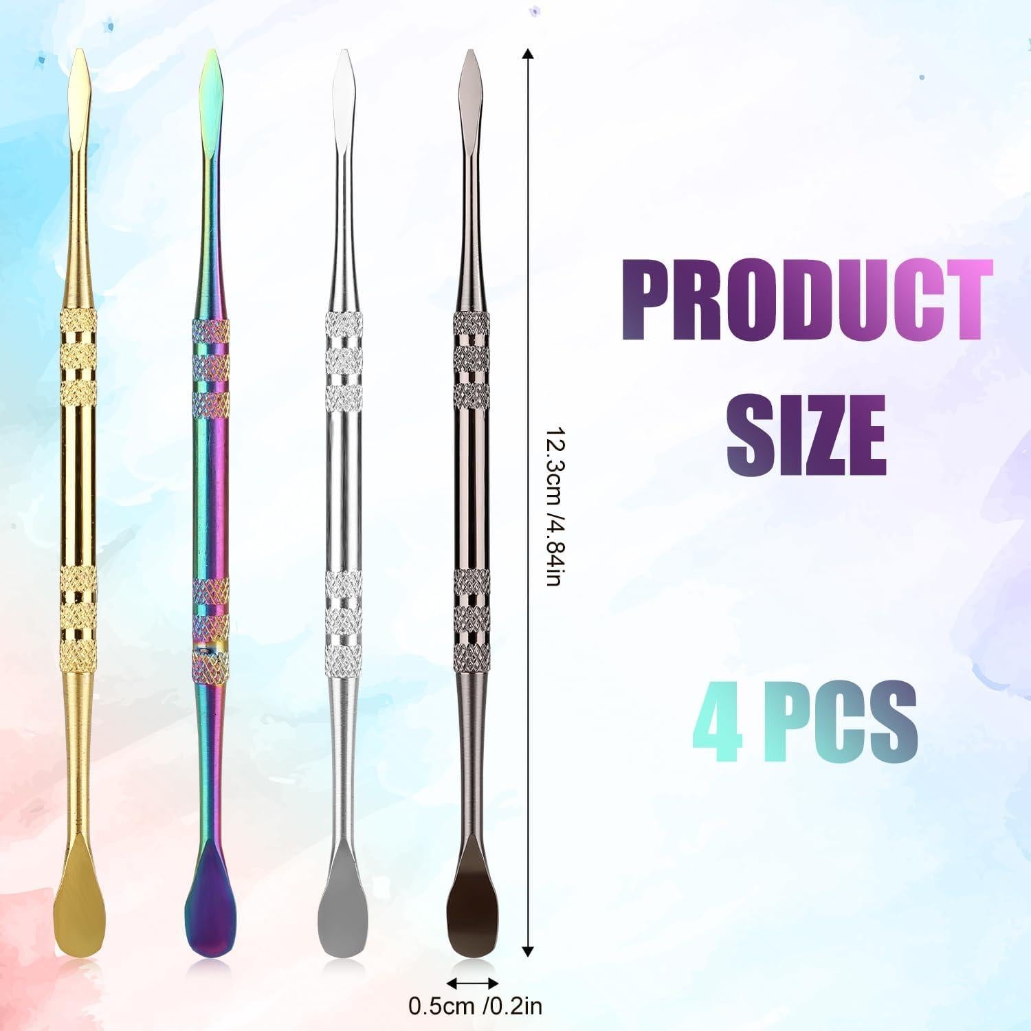 Juego de 4 herramientas de tallado en cera NQEUEPN - Acero inoxidable