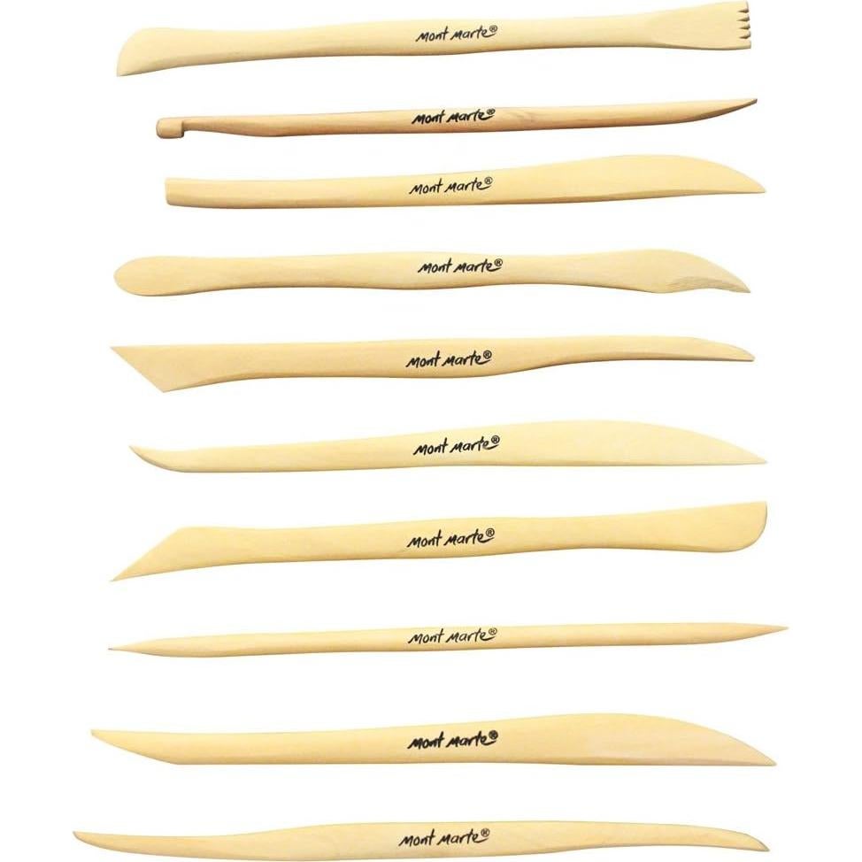 Conjunto de Herramientas de Modelado de Arcilla Mont Marte 10 Piezas