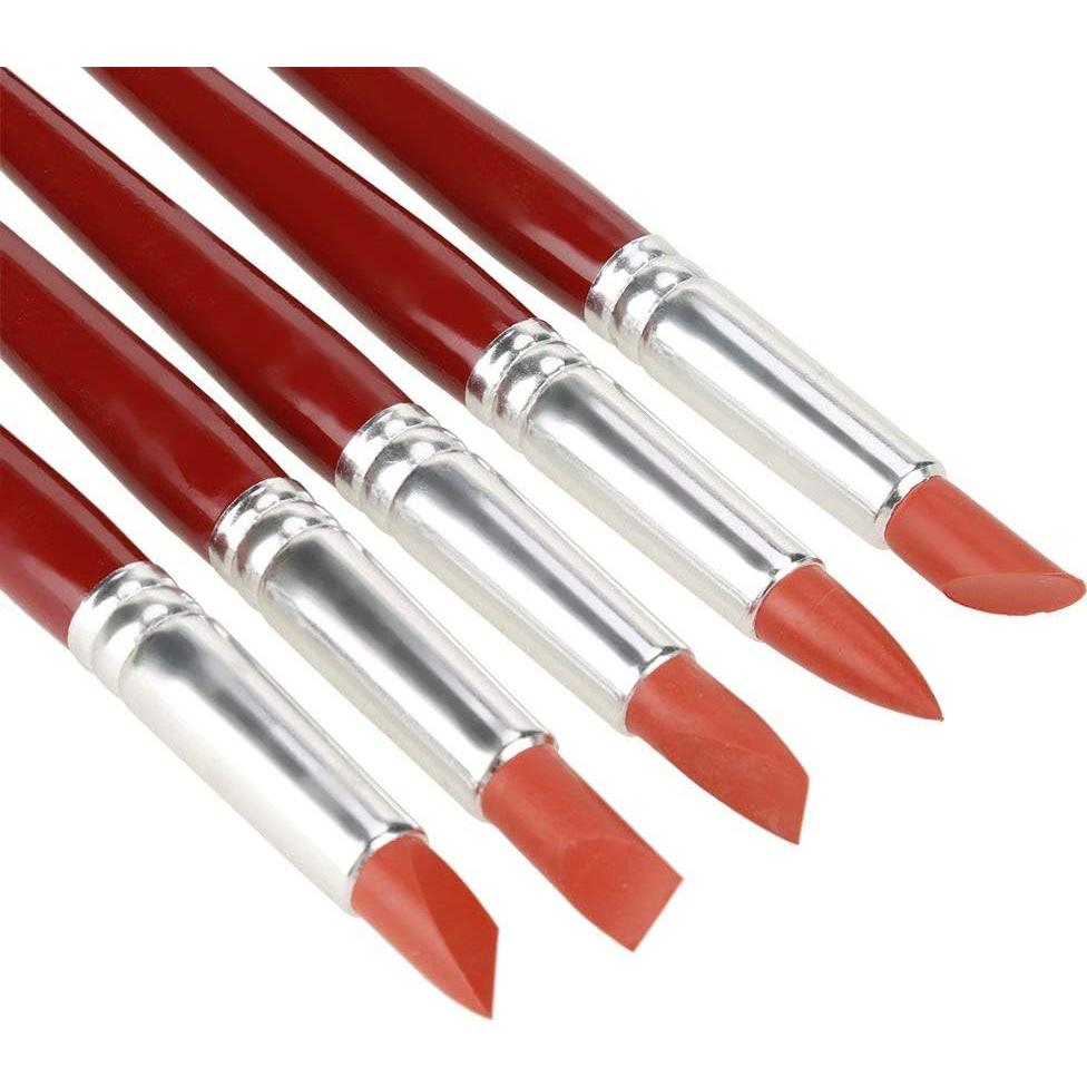 5 Pinceles de Silicona Walfront para Pintura y Escultura