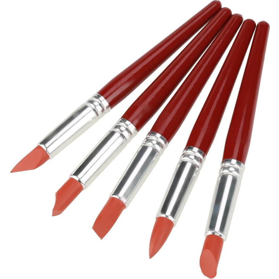 5 Pinceles de Silicona Walfront para Pintura y Escultura